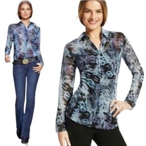 CAbi // Snakeprint Blouse